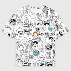 Футболка оверсайз мужская МЕМЫ, цвет: 3D-принт