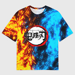 Футболка оверсайз мужская KIMETSU NO YAIBA, цвет: 3D-принт