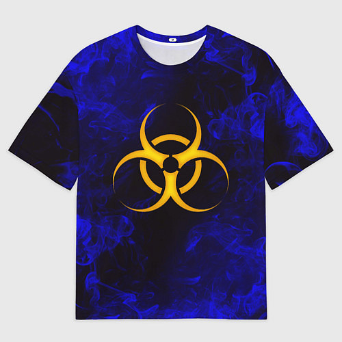 Мужская футболка оверсайз BIOHAZARD / 3D-принт – фото 1