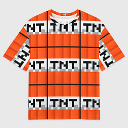 Футболка оверсайз мужская Minecraft-Динамит, цвет: 3D-принт