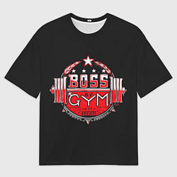 Мужская футболка оверсайз Boss of GYM акварель