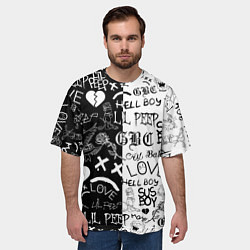 Футболка оверсайз мужская LIL PEEP LOGOBOMBING, цвет: 3D-принт — фото 2