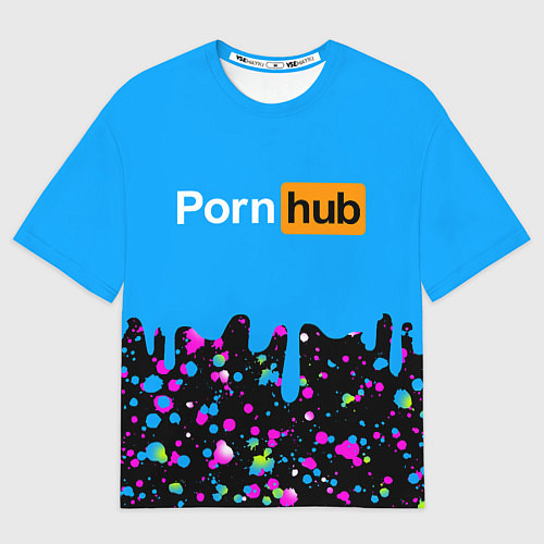 Мужская футболка оверсайз PornHub / 3D-принт – фото 1