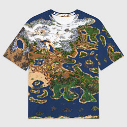 Футболка оверсайз мужская HEROES 3 КАРТА, цвет: 3D-принт