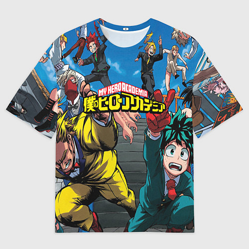 Мужская футболка оверсайз My Hero Academia все герои / 3D-принт – фото 1
