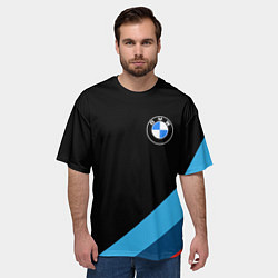 Футболка оверсайз мужская BMW, цвет: 3D-принт — фото 2