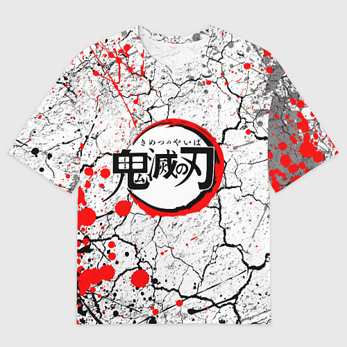 Мужская футболка оверсайз KIMETSU NO YAIBA / 3D-принт – фото 1