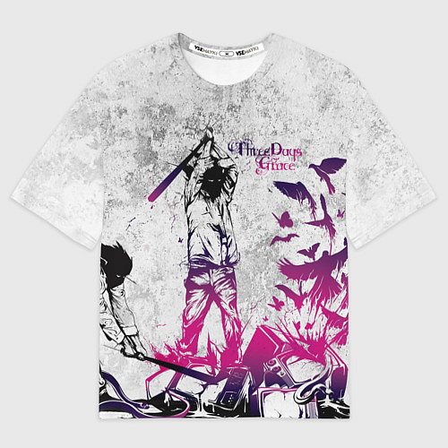 Мужская футболка оверсайз Three Days Grace / 3D-принт – фото 1