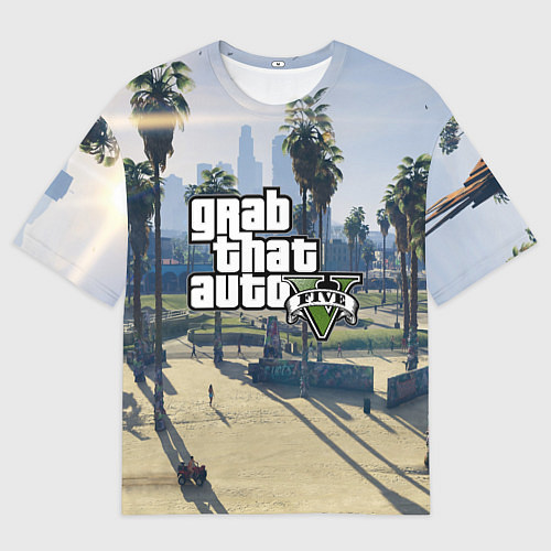 Мужская футболка оверсайз GRAND THEFT AUTO 5 / 3D-принт – фото 1
