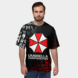 Футболка оверсайз мужская RESIDENT EVIL UMBRELLA CORP, цвет: 3D-принт — фото 2