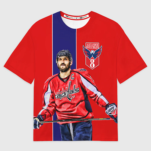 Мужская футболка оверсайз Ovechkin Capitals / 3D-принт – фото 1