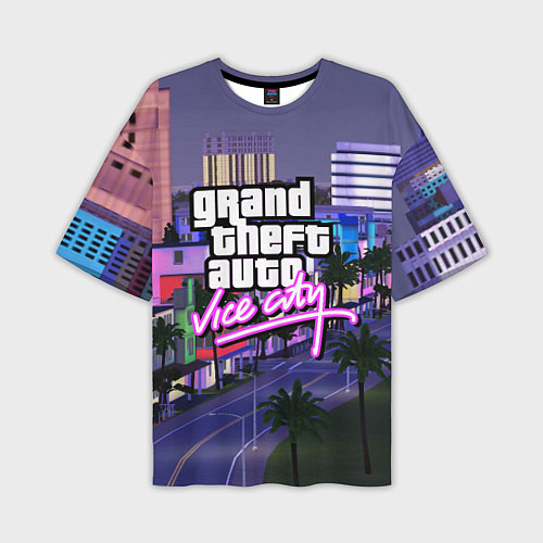 Мужская футболка оверсайз Grand Theft Auto Vice City / 3D-принт – фото 1