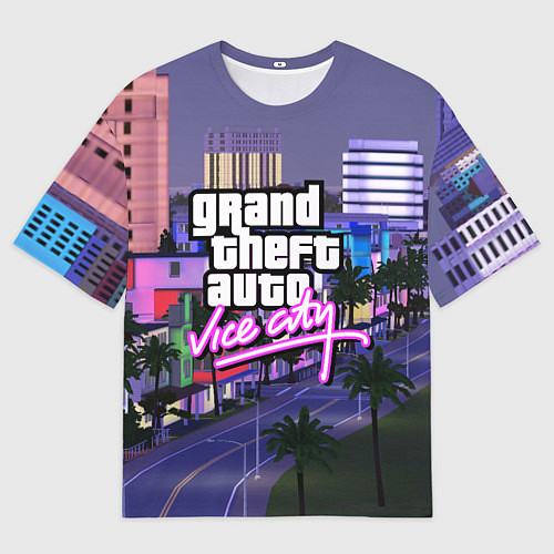 Мужская футболка оверсайз Grand Theft Auto Vice City / 3D-принт – фото 1