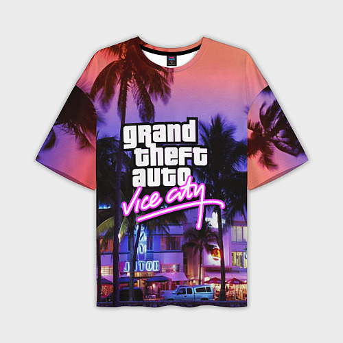 Мужская футболка оверсайз Grand Theft Auto Vice City / 3D-принт – фото 1