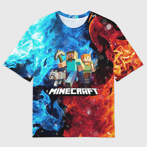 Мужская футболка оверсайз Minecraft Майнкрафт / 3D-принт – фото 1