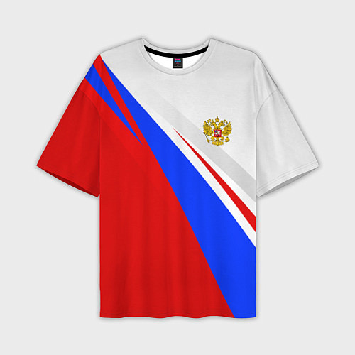 Мужская футболка оверсайз Россия / 3D-принт – фото 1