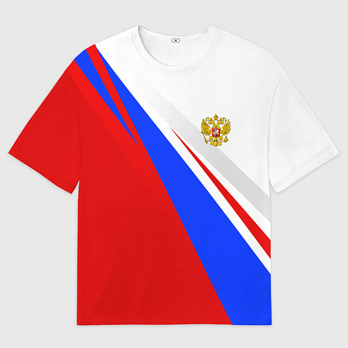 Мужская футболка оверсайз Россия / 3D-принт – фото 1