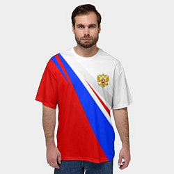 Футболка оверсайз мужская Россия, цвет: 3D-принт — фото 2