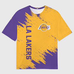 Футболка оверсайз мужская LA LAKERS, цвет: 3D-принт