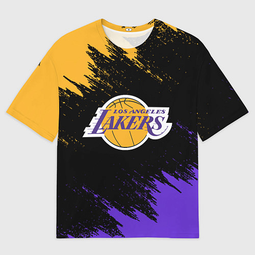 Мужская футболка оверсайз LA LAKERS / 3D-принт – фото 1