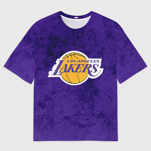 Мужская футболка оверсайз LA LAKERS / 3D-принт – фото 1