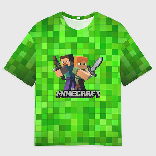 Мужская футболка оверсайз MINECRAFT / 3D-принт – фото 1