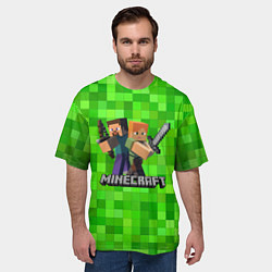 Футболка оверсайз мужская MINECRAFT, цвет: 3D-принт — фото 2