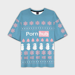Мужская футболка оверсайз Pornhub - christmas sweater