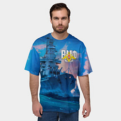 Футболка оверсайз мужская ВМФ, цвет: 3D-принт — фото 2