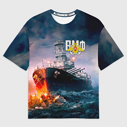 Футболка оверсайз мужская ВМФ, цвет: 3D-принт
