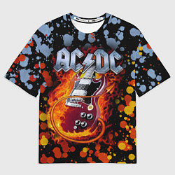 Футболка оверсайз мужская ACDC, цвет: 3D-принт