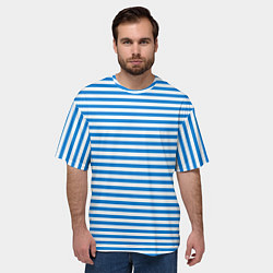 Футболка оверсайз мужская Тельняшка ВДВ, цвет: 3D-принт — фото 2