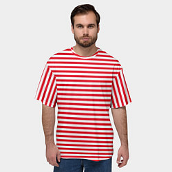 Футболка оверсайз мужская Тельняшка Внутренних Войск, цвет: 3D-принт — фото 2