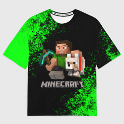 Футболка оверсайз мужская MINECRAFT, цвет: 3D-принт