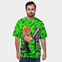 Футболка оверсайз мужская MINECRAFT, цвет: 3D-принт — фото 2