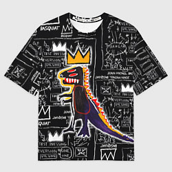 Мужская футболка оверсайз Динозавр в короне от Баския