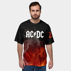 Футболка оверсайз мужская AC DC, цвет: 3D-принт — фото 2