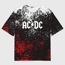 Футболка оверсайз мужская AC DC, цвет: 3D-принт