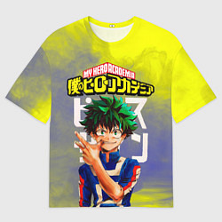 Мужская футболка оверсайз Моя геройская академия Изуку