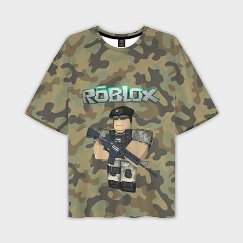 Мужская футболка оверсайз Roblox 23 February Camouflage / 3D-принт – фото 1