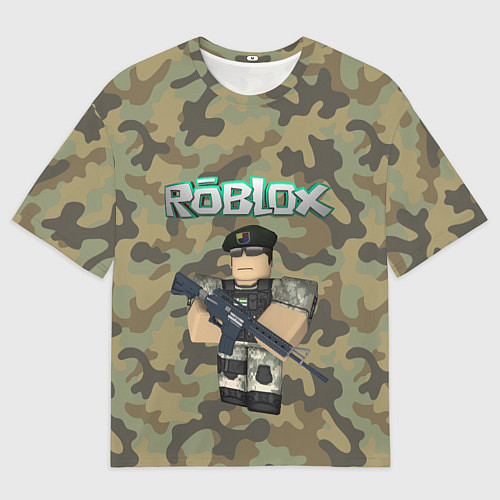 Мужская футболка оверсайз Roblox 23 February Camouflage / 3D-принт – фото 1