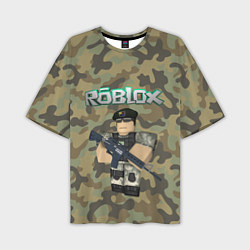 Мужская футболка оверсайз Roblox 23 February Camouflage