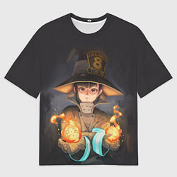 Мужская футболка оверсайз Fire Force ??8