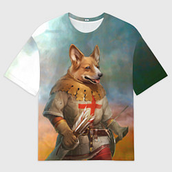 Мужская футболка оверсайз КОРГИ ЛУЧНИК