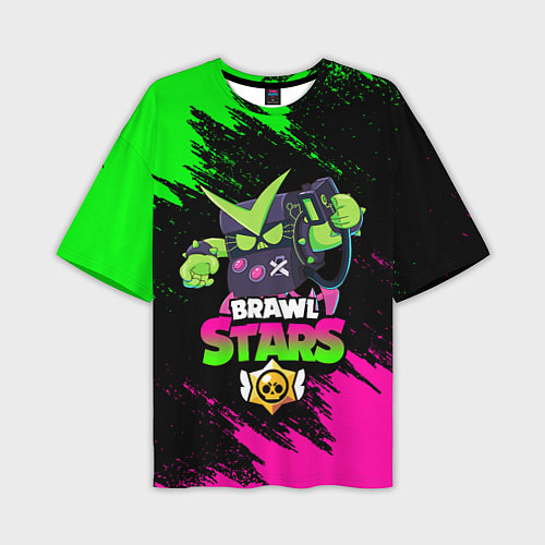 Мужская футболка оверсайз BRAWL STARS VIRUS 8-BIT / 3D-принт – фото 1