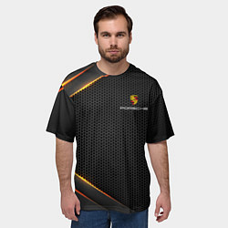 Футболка оверсайз мужская PORSCHE, цвет: 3D-принт — фото 2