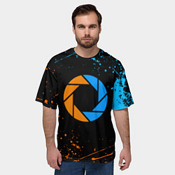 Футболка оверсайз мужская PORTAL, цвет: 3D-принт — фото 2