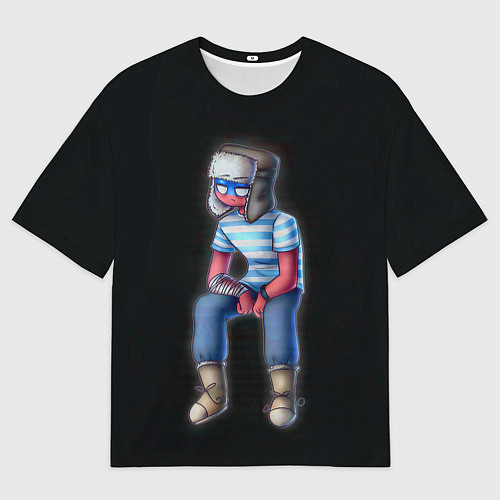 Мужская футболка оверсайз CountryHumans - Россия / 3D-принт – фото 1