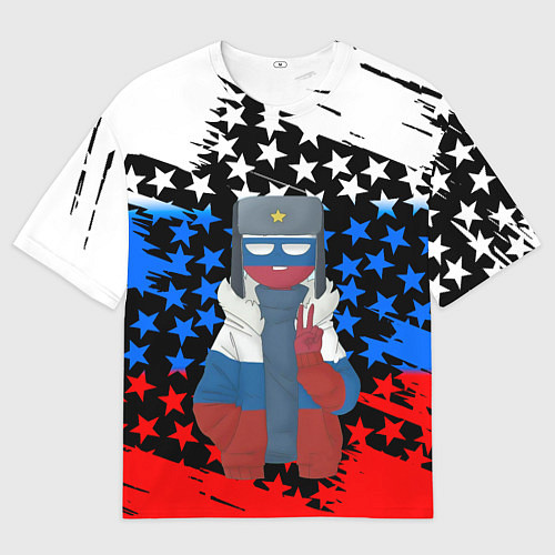 Мужская футболка оверсайз CountryHumans / 3D-принт – фото 1