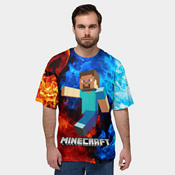 Футболка оверсайз мужская MINECRAFT, цвет: 3D-принт — фото 2